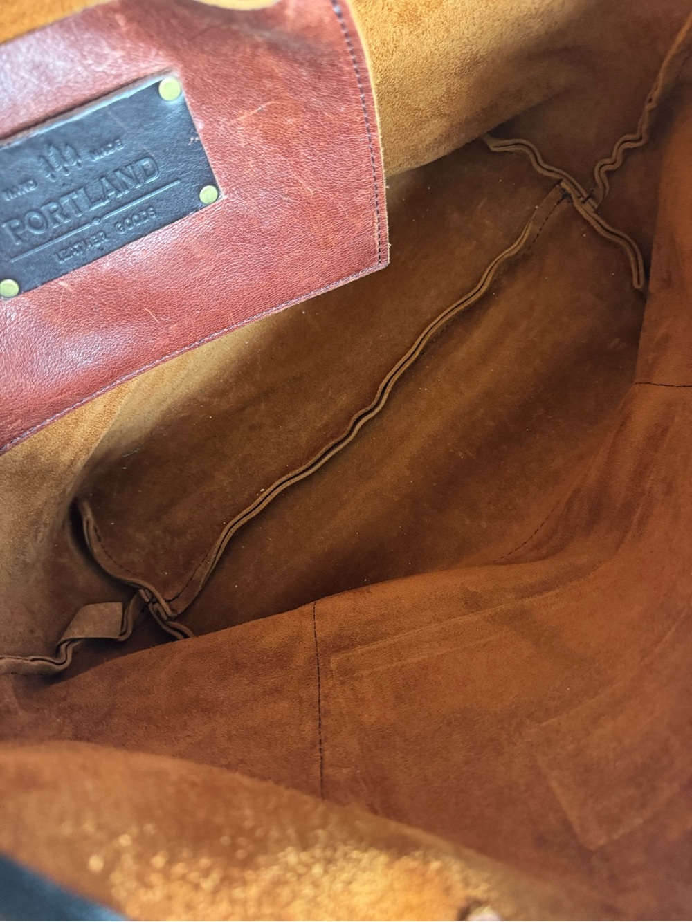 Portland leather tote bag - Picture 3 of 4